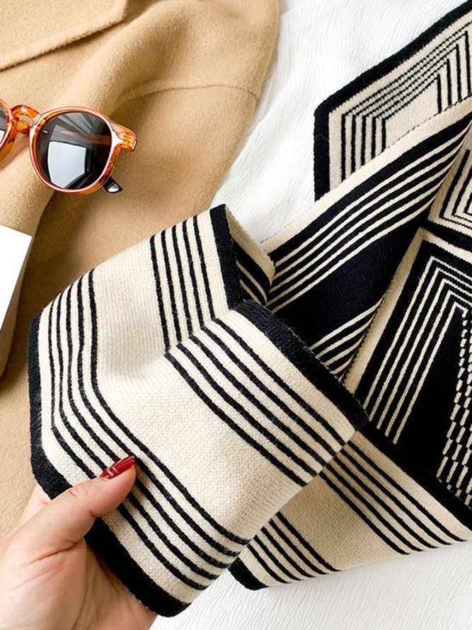 Elegant Geometrisch Wärme Halsmanschette Schal