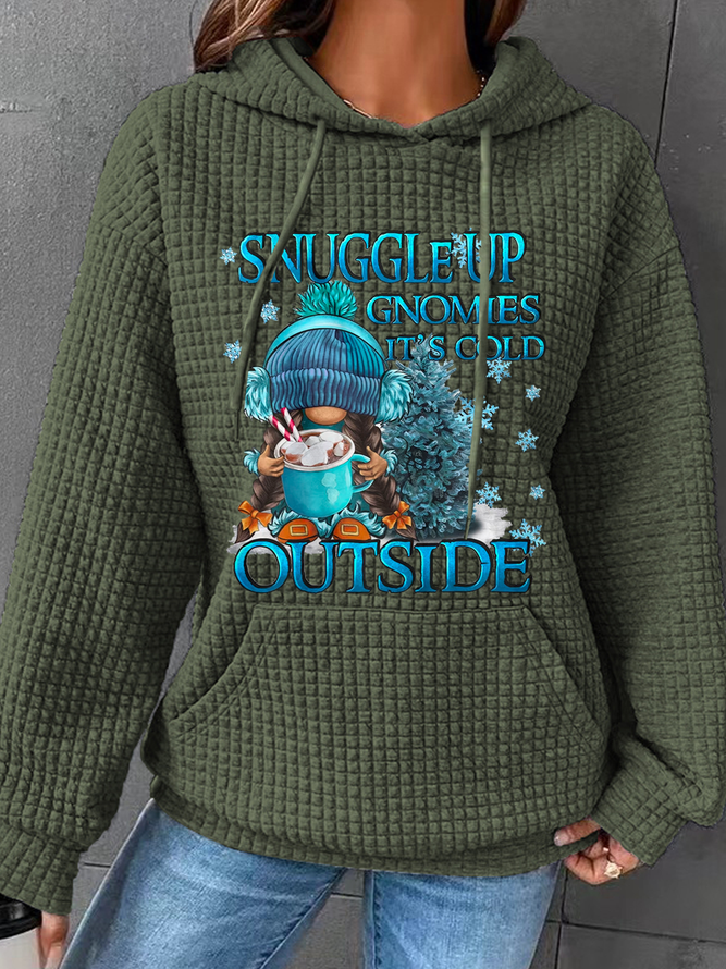 Kuscheln oben Zwerge es ist kalt draußen Weit Einfach Weihnachten Baumwollmischung Kapuze