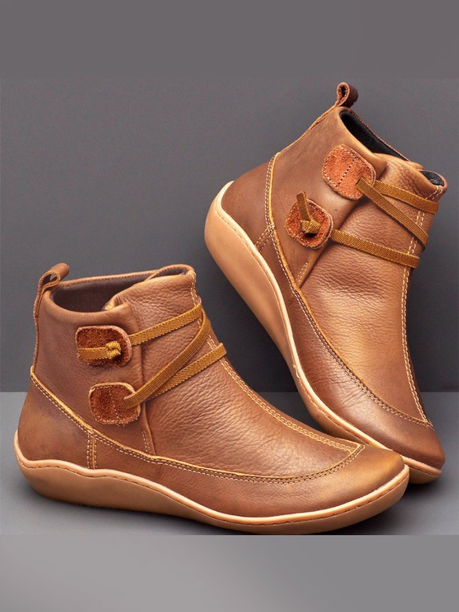 Modetalente Stiefel Retro Rund Schwarz Stiefel