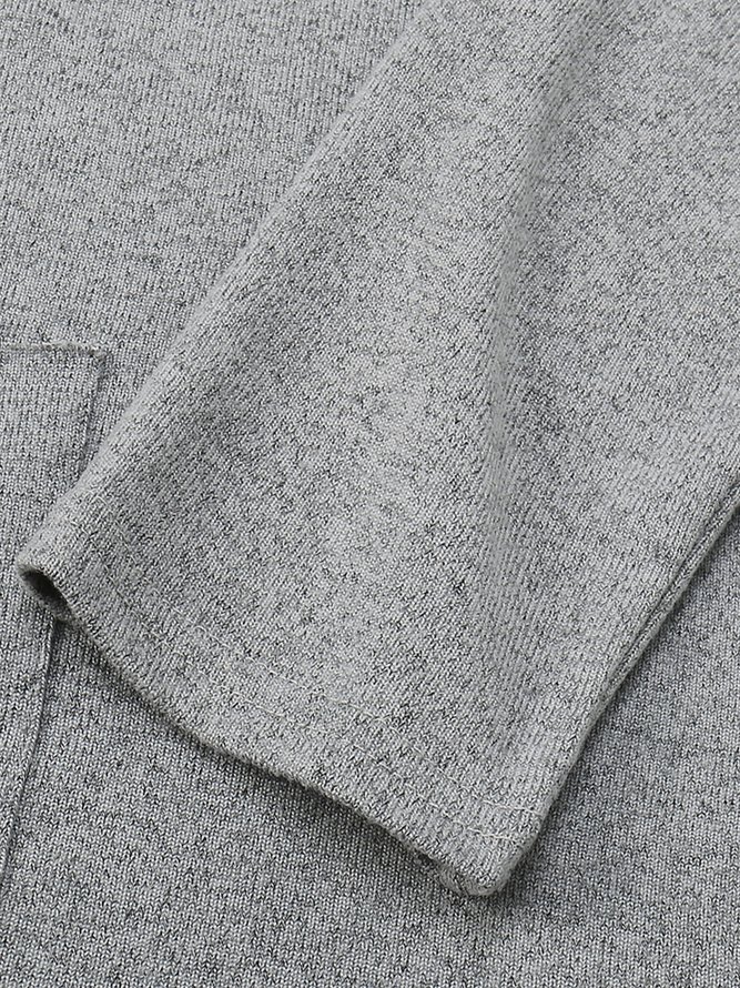 Hellgrau Lässig Langarm Sweatshirt