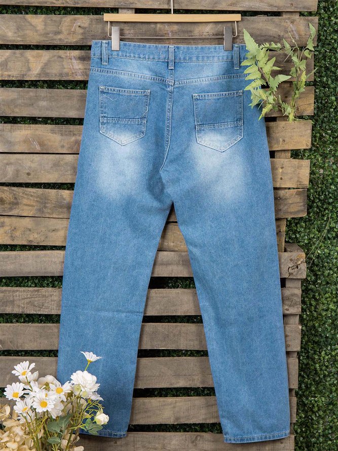 Lässige Geknöpfte Jeans