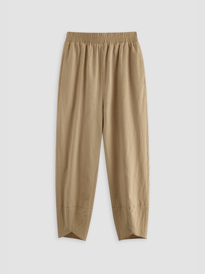 Modetalente leinen Hosen Damen Sommer Einfach Hosen