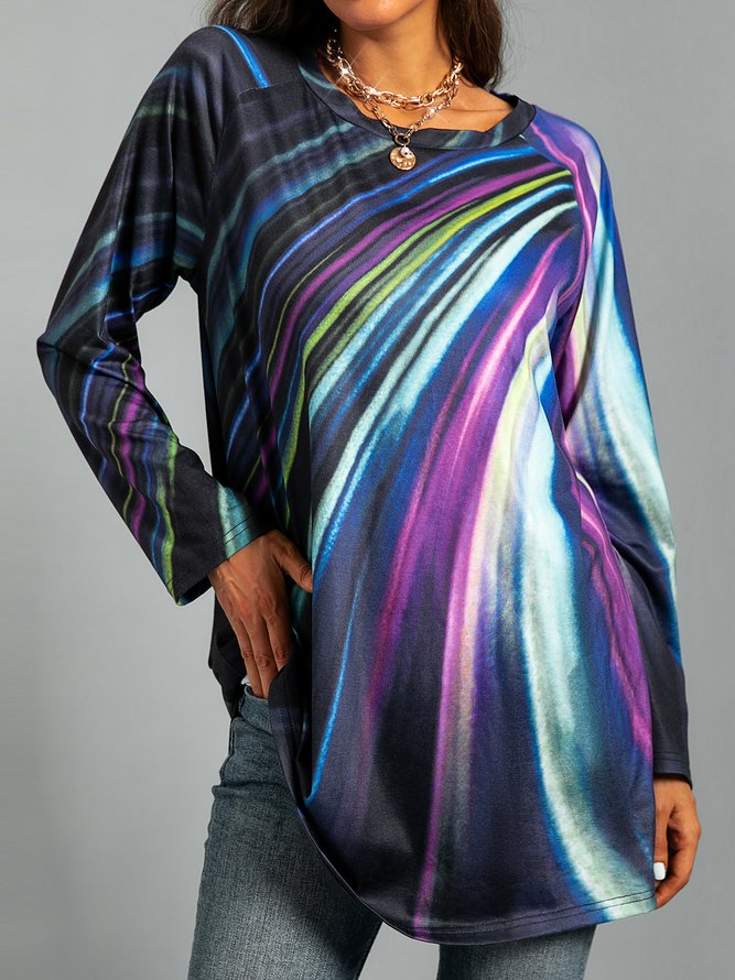Damen Blusen & Shirts mit Batik Print