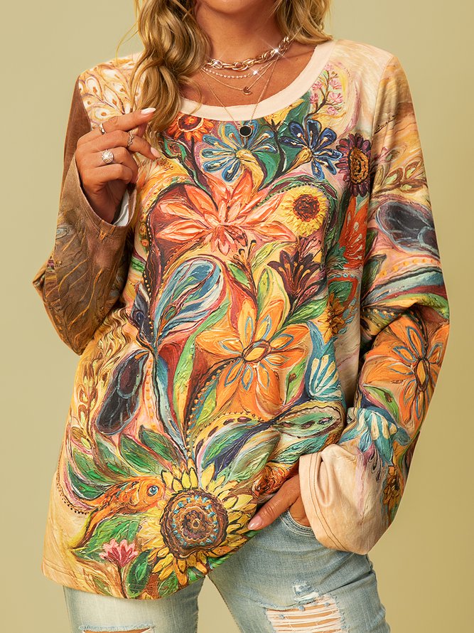 Lässige Baumwollgemische Shirts