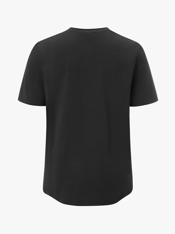 Herren Schnelltrocknend Atmungsaktiv Feuchtigkeit Ablassen Henley Ausschnitt Kurzarm T-Shirts