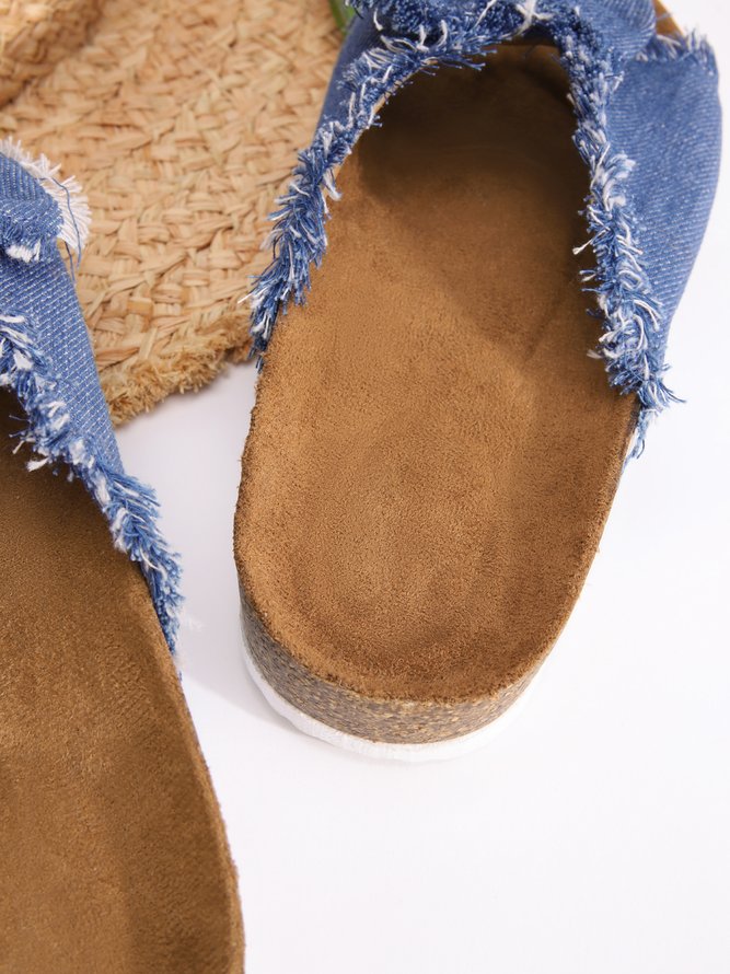 Denim Pantoletten