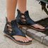 Damen Sommer Sandalen Reißverschluss Flache Lässig Shoes