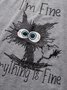 Damen I'm fein es ist fein alles ist fein Lässig T-Shirt