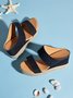 Strand Urlaub Stroh Keile Pantolette