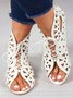 Urlaub Cut-Out Schnürung Sandale Stiefelette