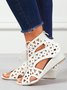 Urlaub Cut-Out Schnürung Sandale Stiefelette