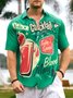 Cocktail Brusttasche Kurzarm Hawaiische Bluse