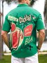 Cocktail Brusttasche Kurzarm Hawaiische Bluse