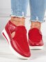 Atmungsaktiv Hohl Stoff Mesh Klettverschluss Tragbar Gehen Schuhe