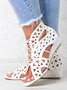 Urlaub Cut-Out Schnürung Sandale Stiefelette