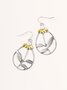 Retro Silber Geblümt Ohrringe Bohemien Ethnisch Stil Kleid Damen Schmuck