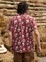 Schädel Brusttasche Kurzarm Hawaiische Bluse