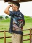 Pirat Brusttasche Kurzarm Hawaiische Bluse