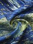 Herren Retro Van Gogh das Sternenhimmel Nacht- Revers Kurzarm Funky Hawaiihemden