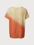 Locker Rundhals Tier Kurzarm T-Shirt