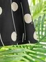 Lässig 3/4 Ärmel V-Ausschnitt Große Größen Print Shirts & Blusen