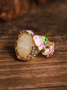 Emaille Opal Angestrichen Ring
