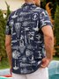 Herren Stern Kriege Luft- und Raumfahrt Maschine Print Lässig Atmungsaktiv Kurzarm Hawaiihemden