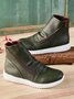 Retro Leder Weich Sohle Bequem Leicht Rund Stiefelette