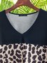 Langarm Lässig Print V-Ausschnitt Shirts & Blusen&Shirts