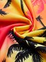 Elegant Geblümt Print V-Ausschnitt Badeanzug Zweiteiliges Set