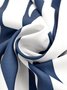 Gestreift Lässig V-Ausschnitt Kurzarm Blusen & Shirts