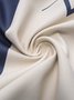Lässig Kunst Sammlung Geometrisch Streifen Farbblock Muster Revers Kurzarm Bluse Print Oberteile