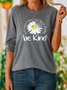 Gänseblümchen Langarm Lässig T-Bluse