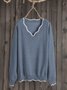 Plus Size Solid Loose Fit Damen Pullover Wolle Strickpullover