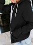 Retro Individualität Reißverschluss Sweatjacke mit Kapuze