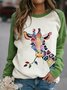 Print Lässige Sweatshirts mit Langarm