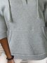 Retro Kapuze Langarm V-Ausschnitt Große Größen Lässig Sweatshirts