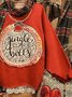 Weihnachten Print Weite Sweatshirts mit Langarm