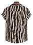 Herren Print Gestreift Shirts