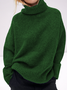 Langarm Einfarbiger Pullover mit Rollkragen