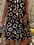 V-Ausschnitt Retro Kleid mit Leopard Print
