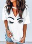 V-Ausschnitt Lässig Shirts & Blusen&Shirts