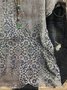 Große Größen Retro Böhmisch Urlaub Lässig Normal Rundhals Kurzarm Weberei Kleid