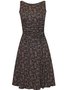 Print Ärmelloses Kleid mit Rundhals