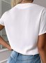 Kurzarm Unifarben Lässig Shirts & Blusen&Shirts