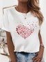 Normal Rundhals Kurzarm Print Shirts & Blusen&Shirts