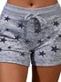 Baumwollgemisch Print Taschen Freizeithose