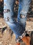 Leopard Paneeliert Jeans