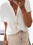 Baumwollmischung Unifarben Shirts & Blusen&Shirts