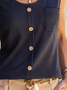 Große Größen Ärmellos Lässig Shirts & Blusen&Shirts
